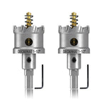 2-Pack 1-1/2" TCT Hole Saws for Hard Metal, Heavy Duty 38mm Tungsten Carbide