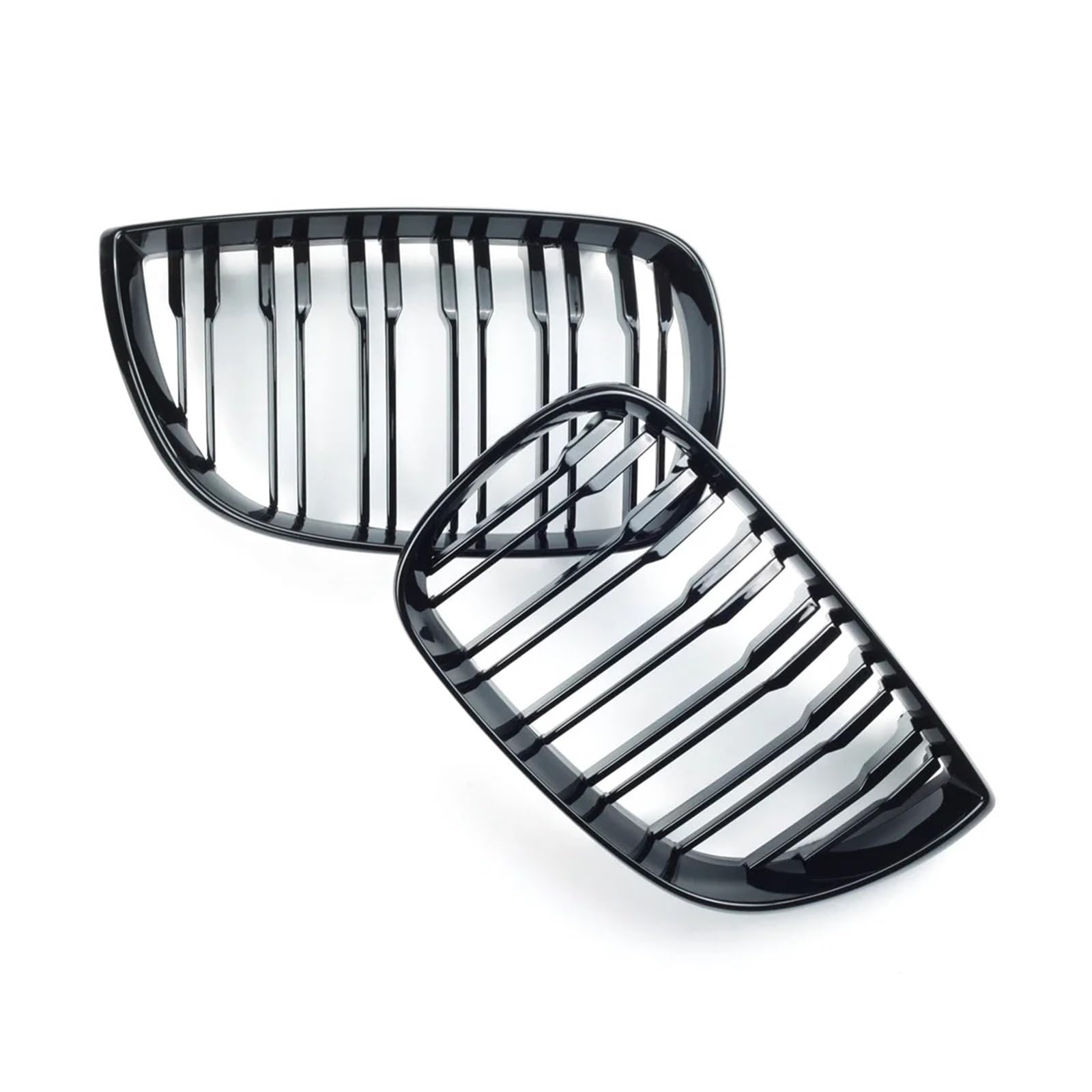 Pair Car Front Kidney Grille Compatible For BMW E81 E87 2004-2007 Pre-facelift Racing Grills Grilles Auto ABS Grill Accessories