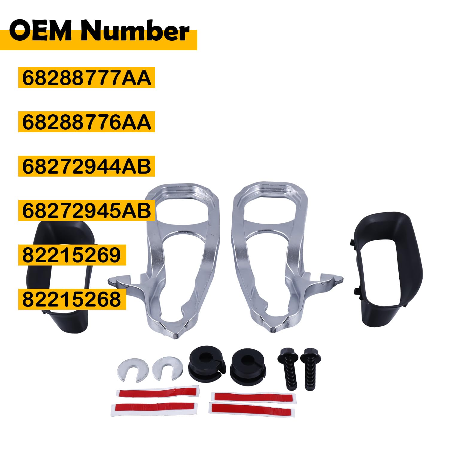 Etersec 68288777AA 68288776AA Front Tow Hooks Set (Left & Right) Compatible with