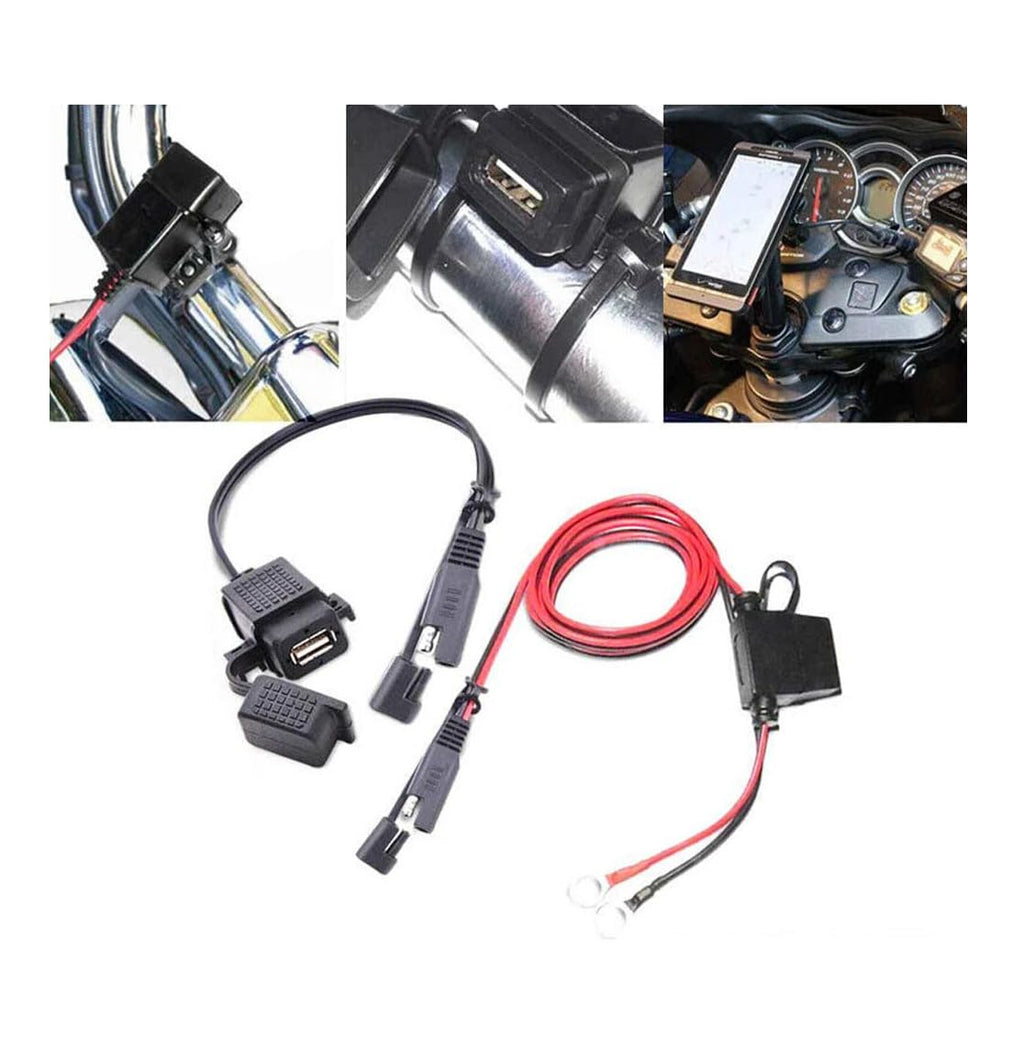 Motorcycle to for USB Cable 3.1A Waterproof Phone for USB Charger Socket Kit