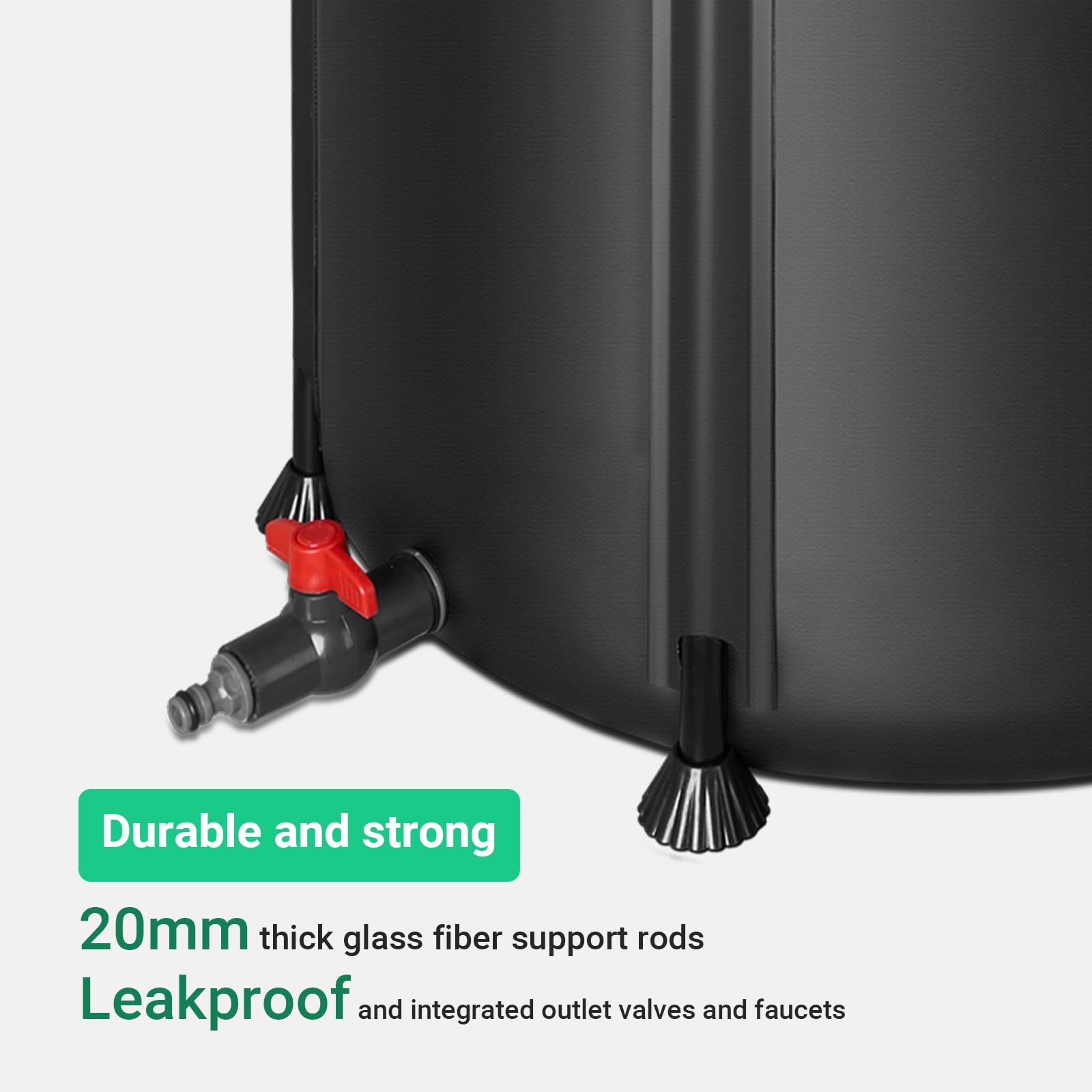 FAMIROSA 50 Gallon / 200L Rain Barrel, Collapsible Rain Barrels to Collect