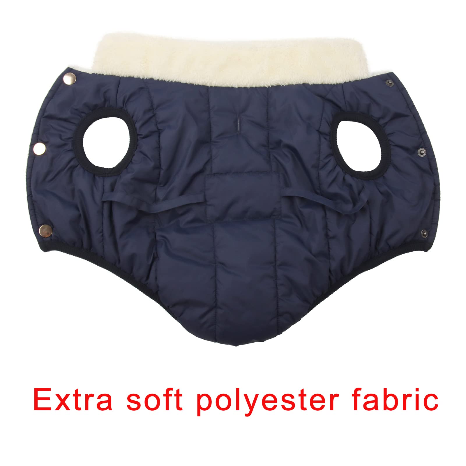 JoyDaog Fleece Lined Warm Dog Jacket for Puppy Winter Cold Weather,Soft
