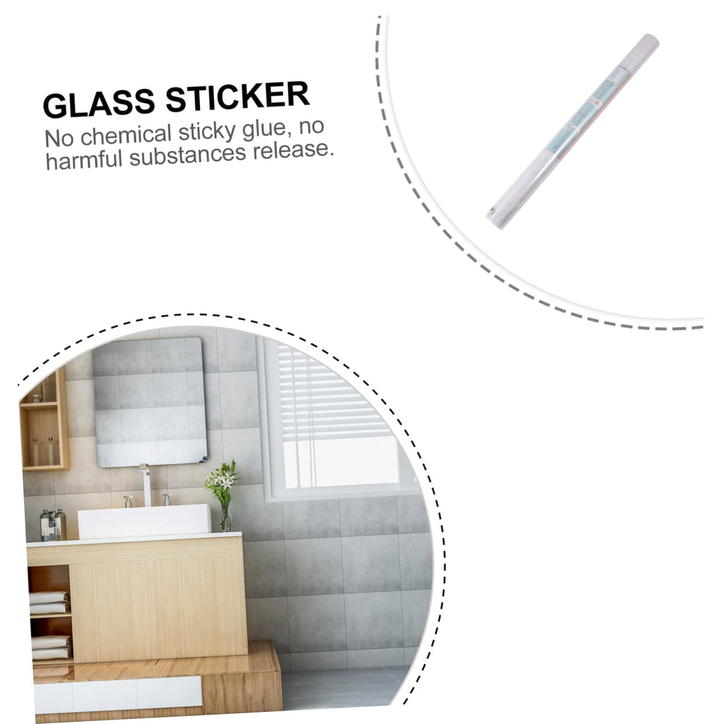 OHPHCALL Window Privacy Film Heat Frosted Sticker Static Cling Glass Door Film