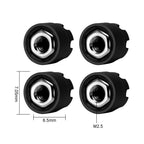 INJORA M2.5 Wheel Lock Nuts with Aluminum Cap for 1/18 RC Crawlers