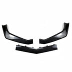 3PCS Front Lip Spoiler Splitter for Chevrolet Corvette C7 ZR1 Bumper 2017-2019