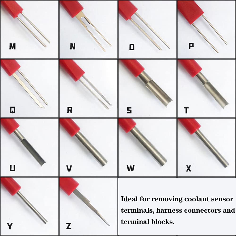 26PCS Terminal Removal Tool Kit Automotive Connector Pin Depinning Ejector