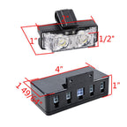 NAAMOTOMOX 2-LED Emergency Warning Grille Flash Strobe Lights Bar with Clips + Control Box Kit (Amber White, 8 pcs)