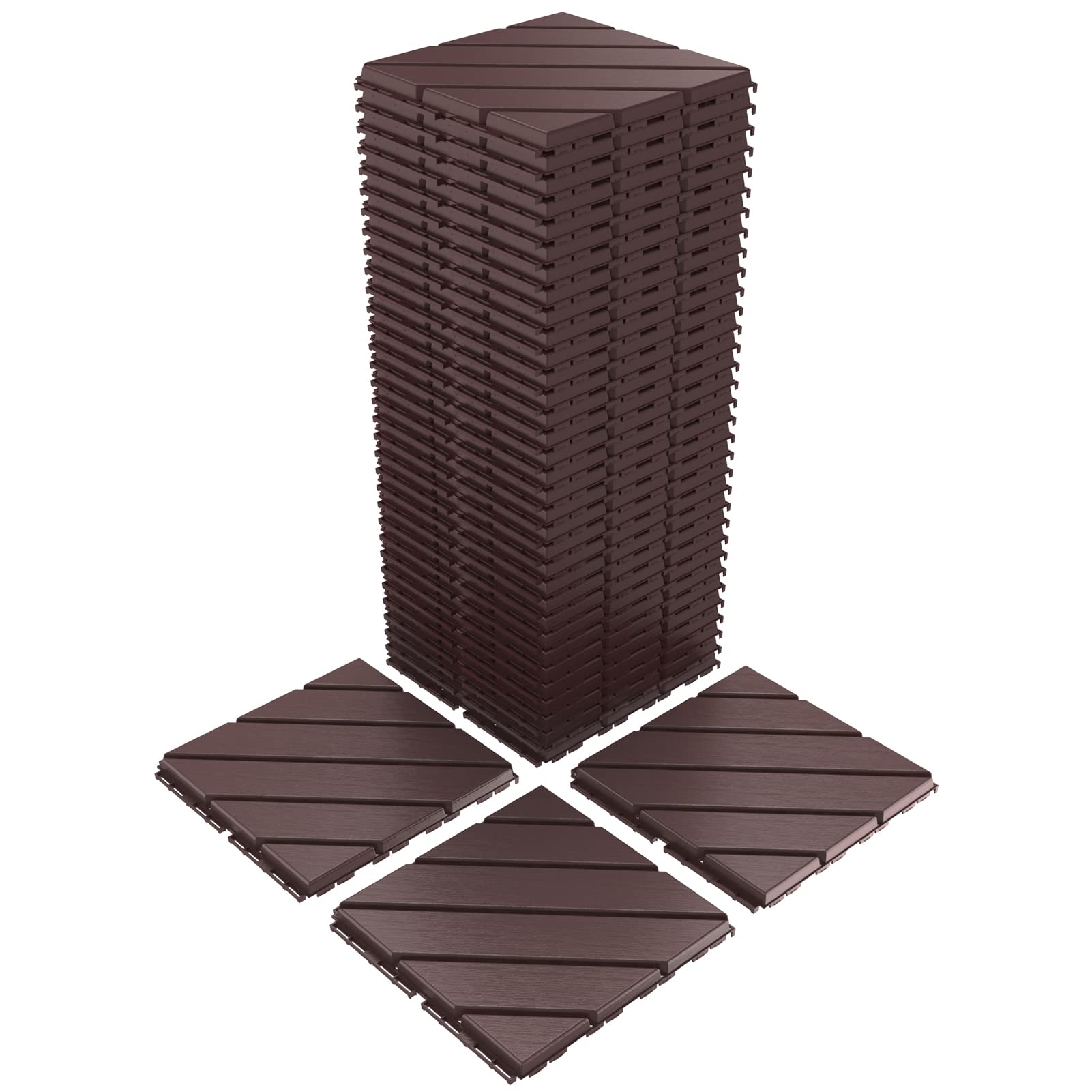 VANCASTLE 36 Pack Interlocking Deck Tiles, 12"x12" Patio Pavers, Heavy Duty