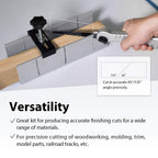 FIRSTINFO H5441 Aluminum Miter Box 9.8" Mitre Box 3 Angle Hand Saw Guide