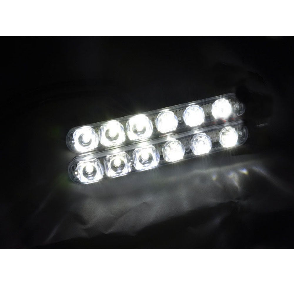Eaglerich 2pcs High Power Day Light Fish Fork LED Daytime Running Light Lamp Car