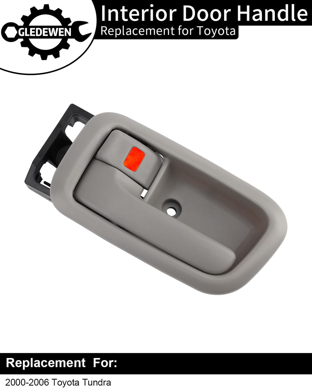 Gledewen Interior Door Handle with Bezel, Compatible with Toyota Tundra