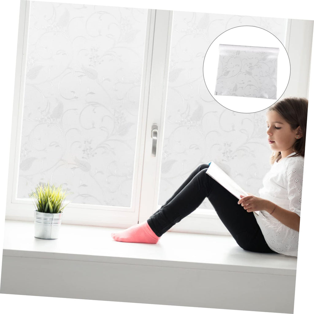 OHPHCALL Window Privacy Film Heat Frosted Sticker Static Cling Glass Door Film