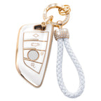 Gematay for BMW Key Fob Cover, Key Case Shell Compatible with BMW X1 X2 X3 X5 X6
