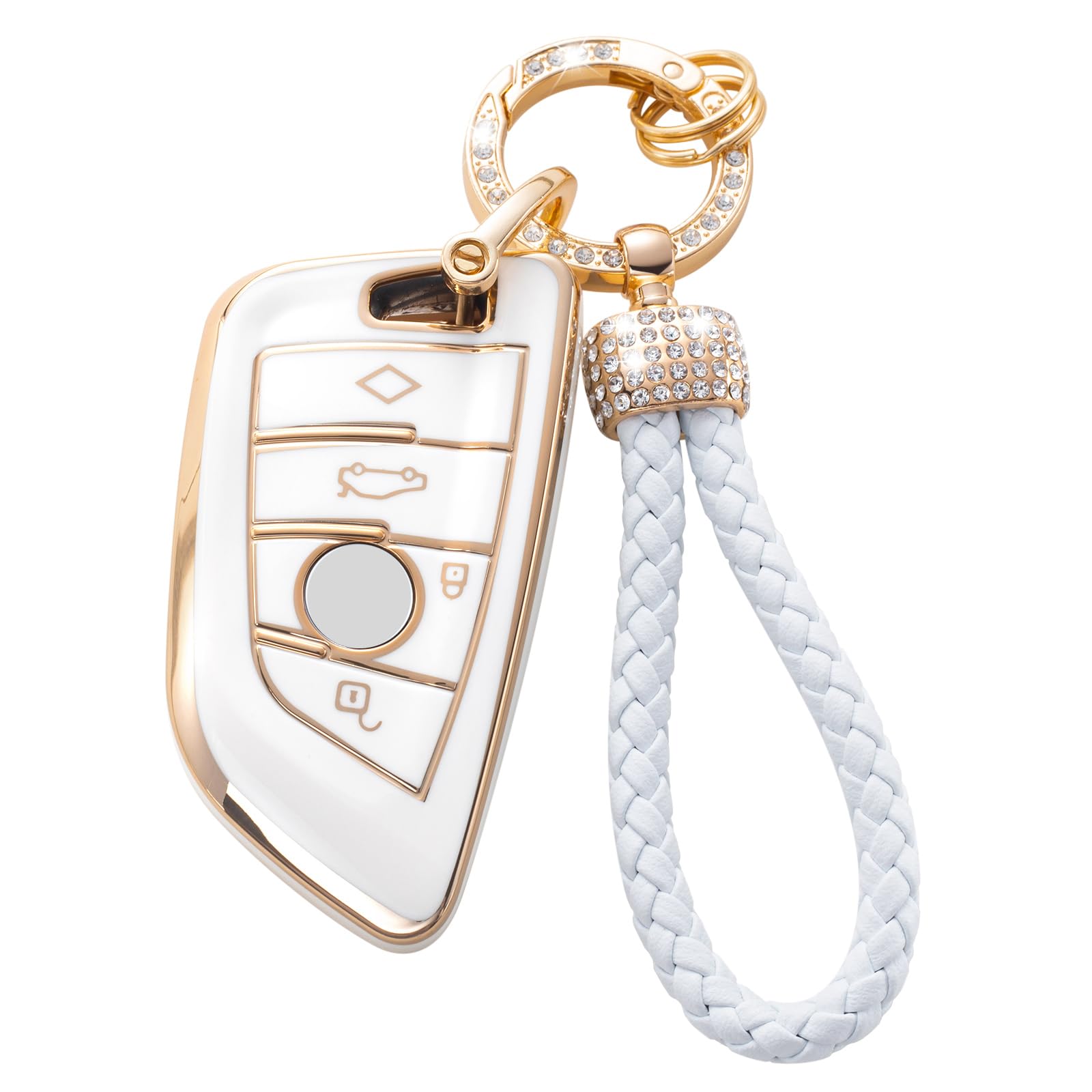Gematay for BMW Key Fob Cover, Key Case Shell Compatible with BMW X1 X2 X3 X5 X6