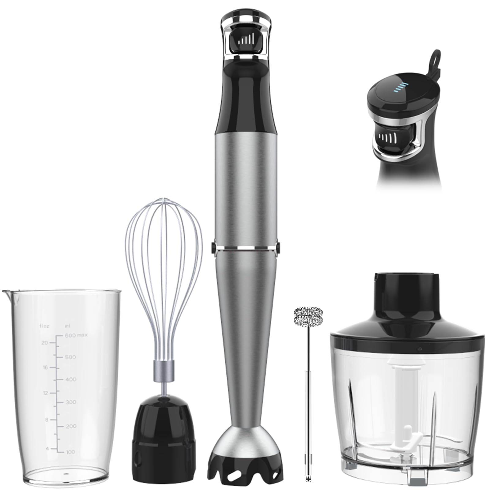 Immersion Blender Handheld Corded Hand Blenders Set 1100W, Trigger Variable
