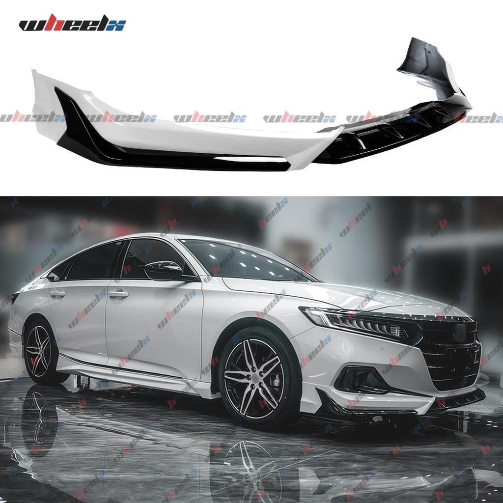 3PCS Front Lip Spoiler Splitter for Honda Accord 2021-2022 ACR Platinum White