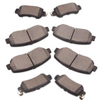 Lewinly 8PCS Front + Rear Ceramic Disc Brake Pads Kit