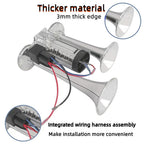 BOTAOSS 12V 600DB Air Horn Dual Trumpets,Super Loud Air Horn for Truck, Dual