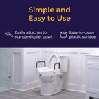 Open Box Drive Medical 2-in-1 Raised Toilet Seat with Removable Padded Arms