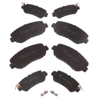 Lewinly 8PCS Front + Rear Ceramic Disc Brake Pads Kit