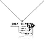 MAOFAED Funny Storm Chaser Gift Oklahoma Necklace If You Feel It Chase It Movie