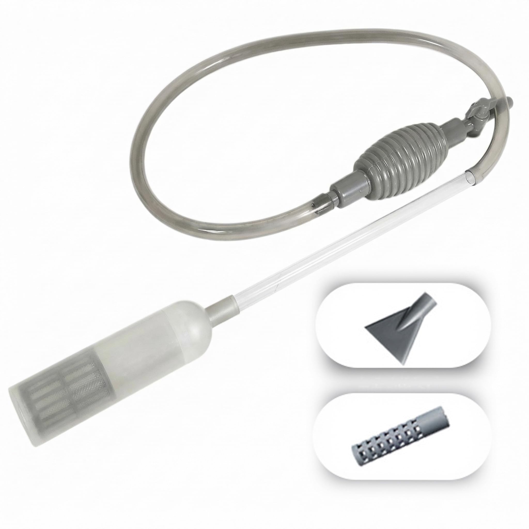 Delyle Aquarium Siphon Gravel Cleaner, 3-in-1 Fish Tank Vacuum with Sand Washer,