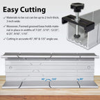 FIRSTINFO H5441 Aluminum Miter Box 9.8" Mitre Box 3 Angle Hand Saw Guide