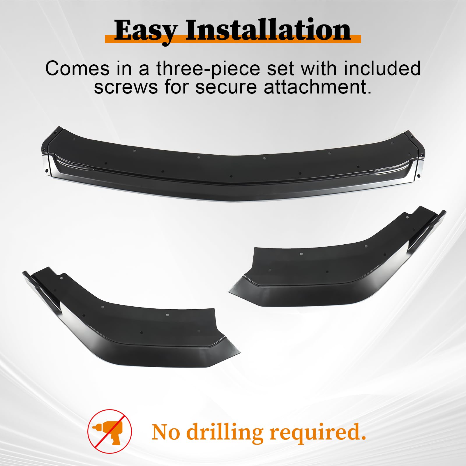Front Lip for Ford Mustang GT EcoBoost 2024-2026 Front Bumper Lip Splitter Matte