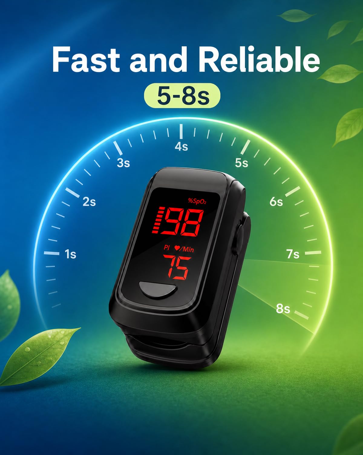 HOLFENRY Pulse Oximeter Fingertip - Large Display Oxygen Monitor Fingertip with
