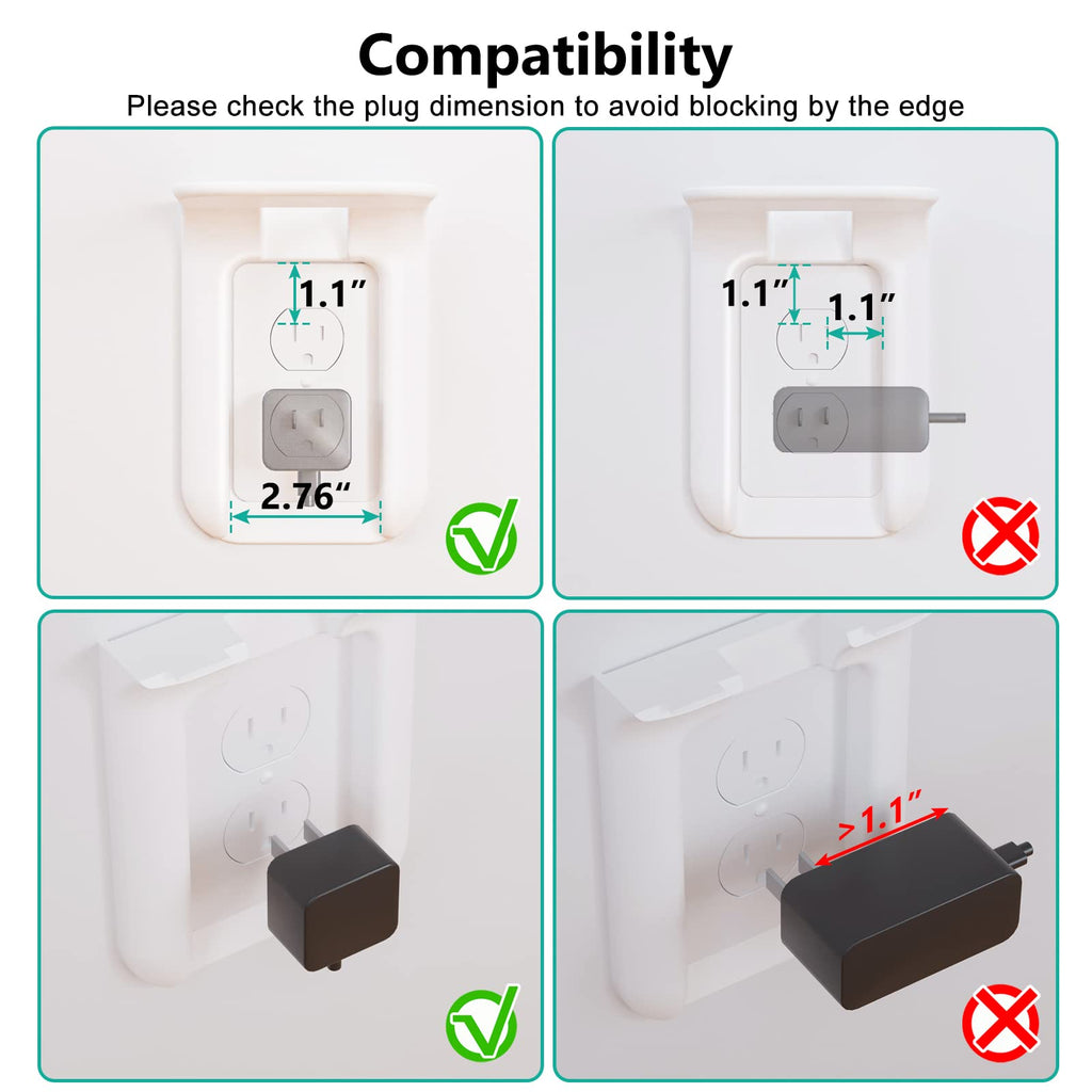 WALI Outlet Shelf Wall Holder, Bathroom Shelf up to 10lbs Standard Vertical