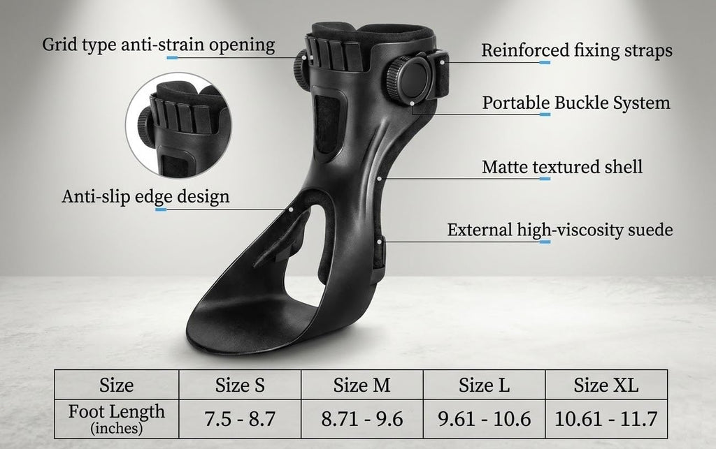 Foot Drop Brace AFO Brace for Walking – Ankle Foot Orthosis Drop Foot Brace for