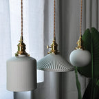 2 Pack OTTOSON SEEAIRSHOP Modern Ceramic Pendant Light Fixtures Nordic Cylinder