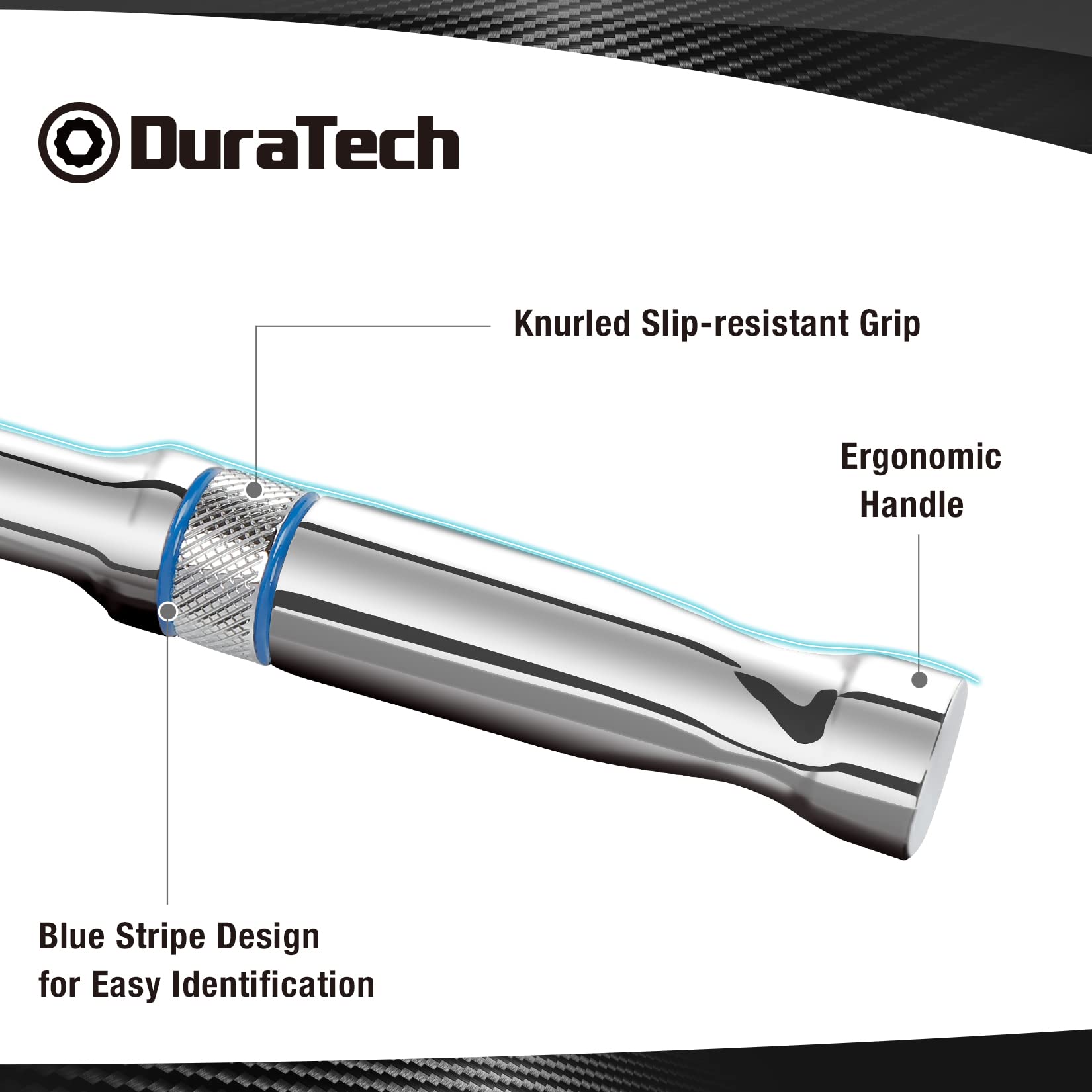 DURATECH 1/2 Inch Drive Ratchet 90 Tooth Quick Release Reversible Wrench Cr-V