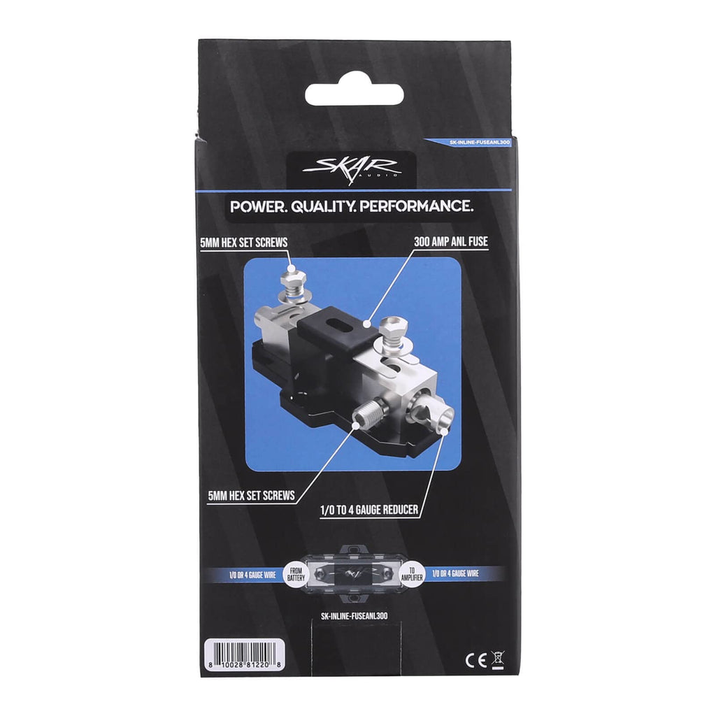 Skar Audio 1/0 or 4 Gauge in-line ANL Fuse Holder with 300 Amp Fuse