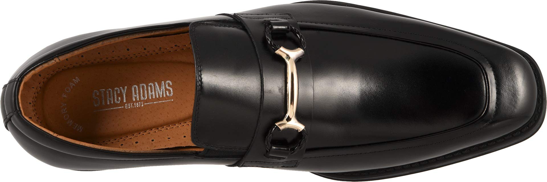Stacy Adams Men's Pierce Moe-Toe Slip-on Penny Loafer Shoe, Black, 10 M US