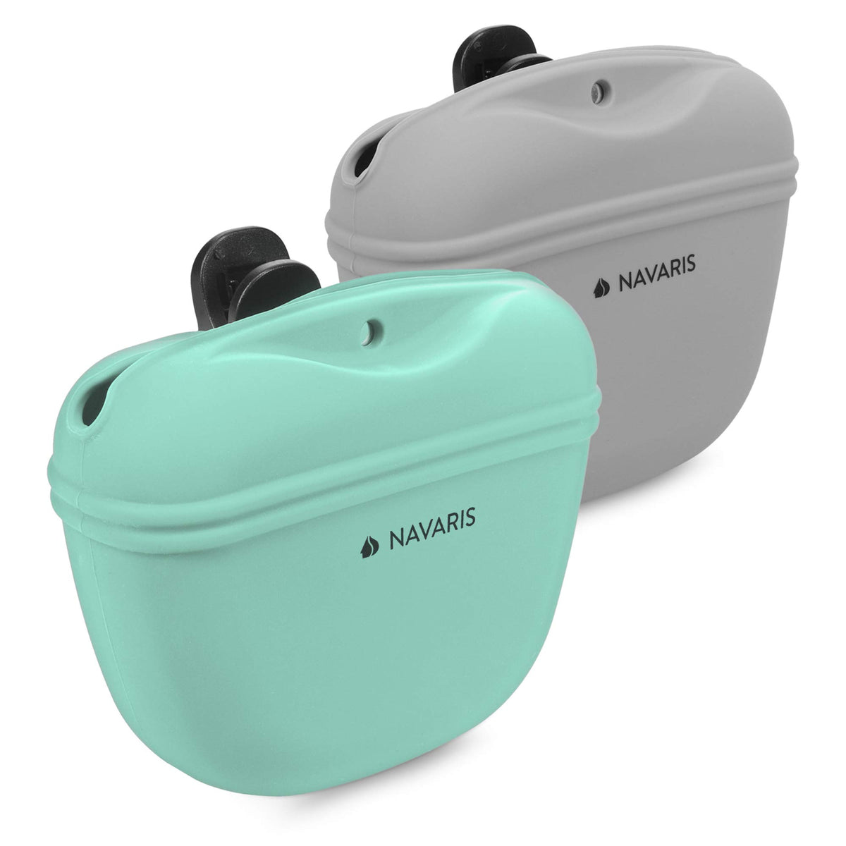 Set of 2 Navaris Silicone Dog Treat Pouch Training Pet Puppy Bag Pocket Snack