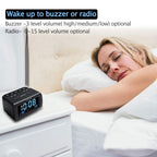 DreamSky Alarm Clock Radio Bedroom Battery Backup Large Display USB FM Snooze