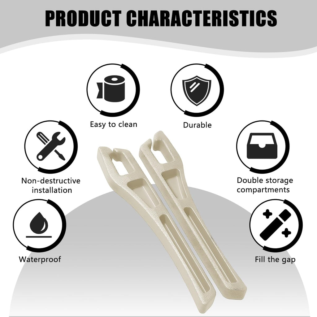 Car Seat Gap Filler 2PCS Crevice Blocker Stopper Console Universal SUV Beige
