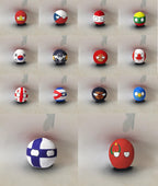Country Ball Germany Plush Toy 3.7" Countryballs Stuffed Doll DE1