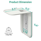 WALI Outlet Shelf Wall Holder, Bathroom Shelf up to 10lbs Standard Vertical