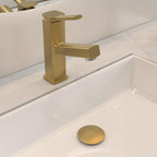 HEROBAI Bathroom Pop up Drain Without Overflow, Anti-Clogging Vessel Sink Drain