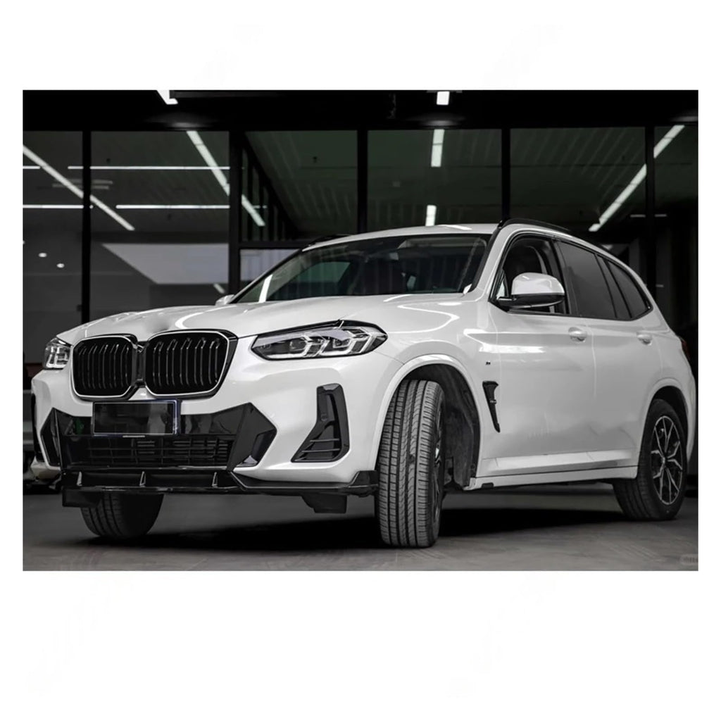 Carbon Fiber Front Bumper Lip Spoiler for BMW X3 G01 X4 G02 iX3 G08 2022-2024