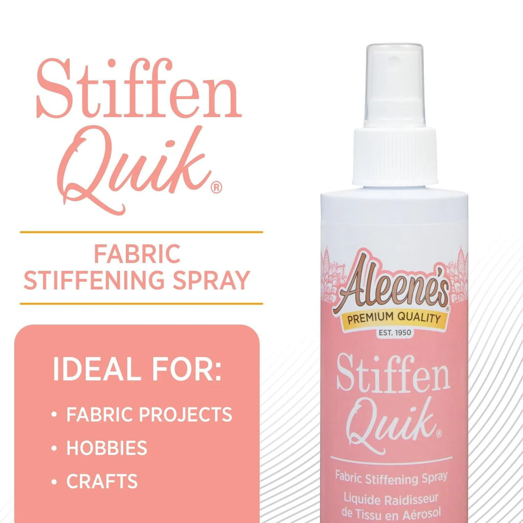 Aleene's 15581 Stiffen-Quick Fabric Stiffening Spray 8oz,Original Version,