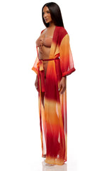 XL Forplay Women's Termoli Mesh Pool Kimono Ombre Swim Cover Up