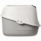 Amazon Basics No-Mess Hooded Enclosed Cat Litter Box with Odor Control and Swinging Door, Standard, 21" x 16" x 15", Multicolor