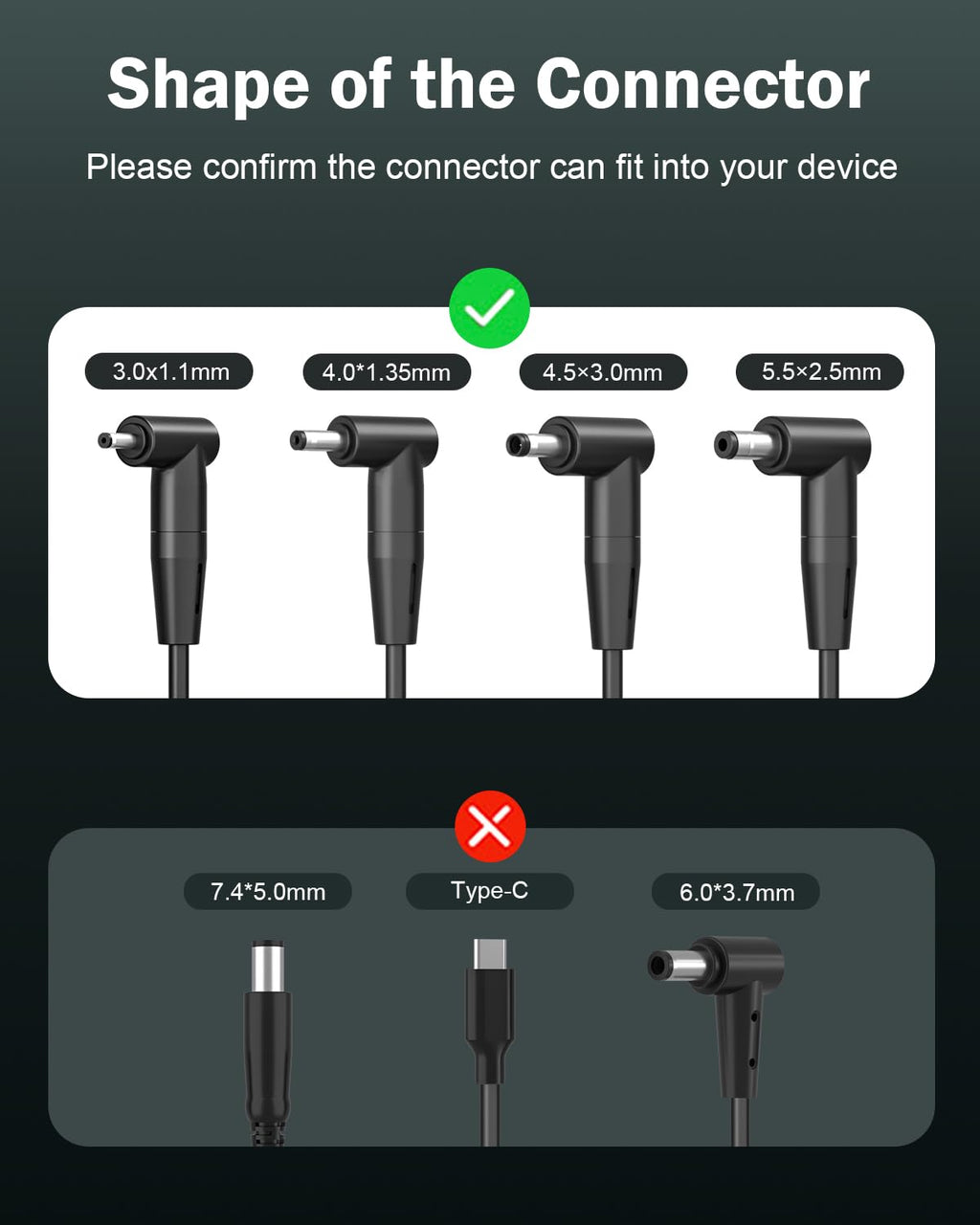 Superer Laptop Charger for Asus Vivobook Zenbook 65W 45W 33W Power Adapter
