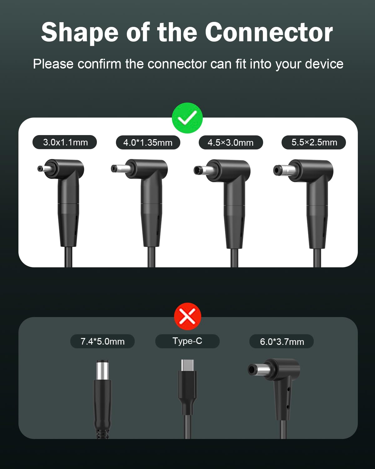 Superer Laptop Charger for Asus Vivobook Zenbook 65W 45W 33W Power Adapter