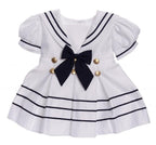 iGirlDress Baby Toddler Girls Nautical Sailor Dress with Hat 4T White