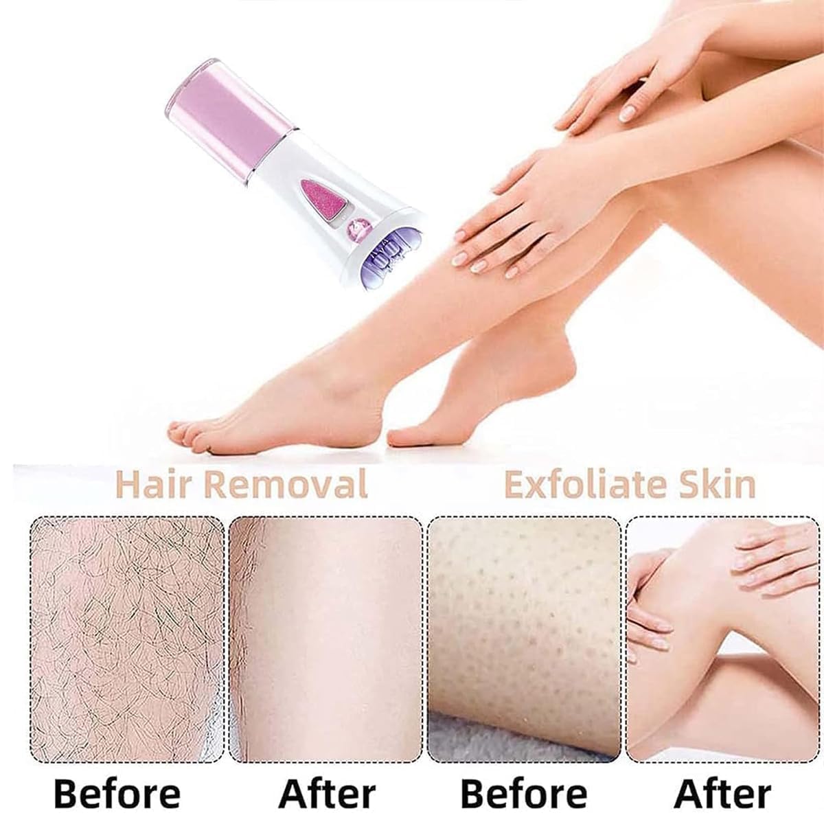 Face Hair Remover, New 2026 Model - Gentle, Pain-Free, Battery Operated - Pink,