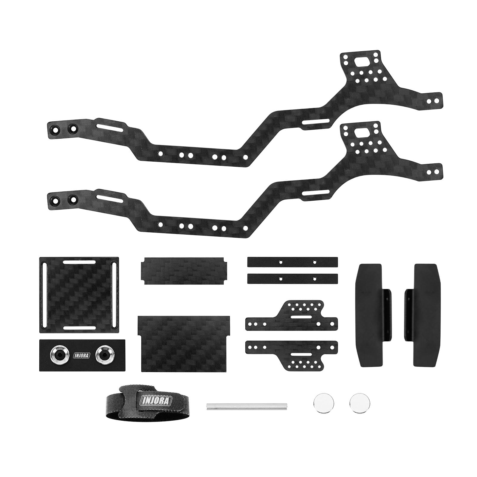 INJORA 35g Universal LCG Carbon Fiber Chassis Kit for 1/24 Axial SCX24